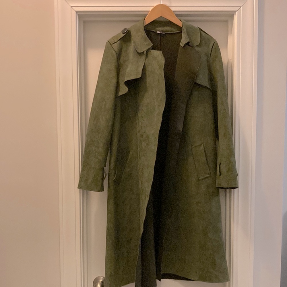 “Suede” olive green jacket